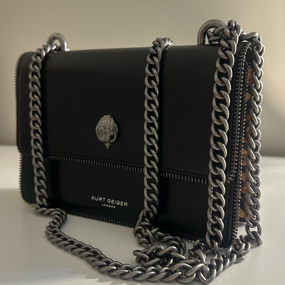 Kurt Geiger Black Chain Crossbody Bag